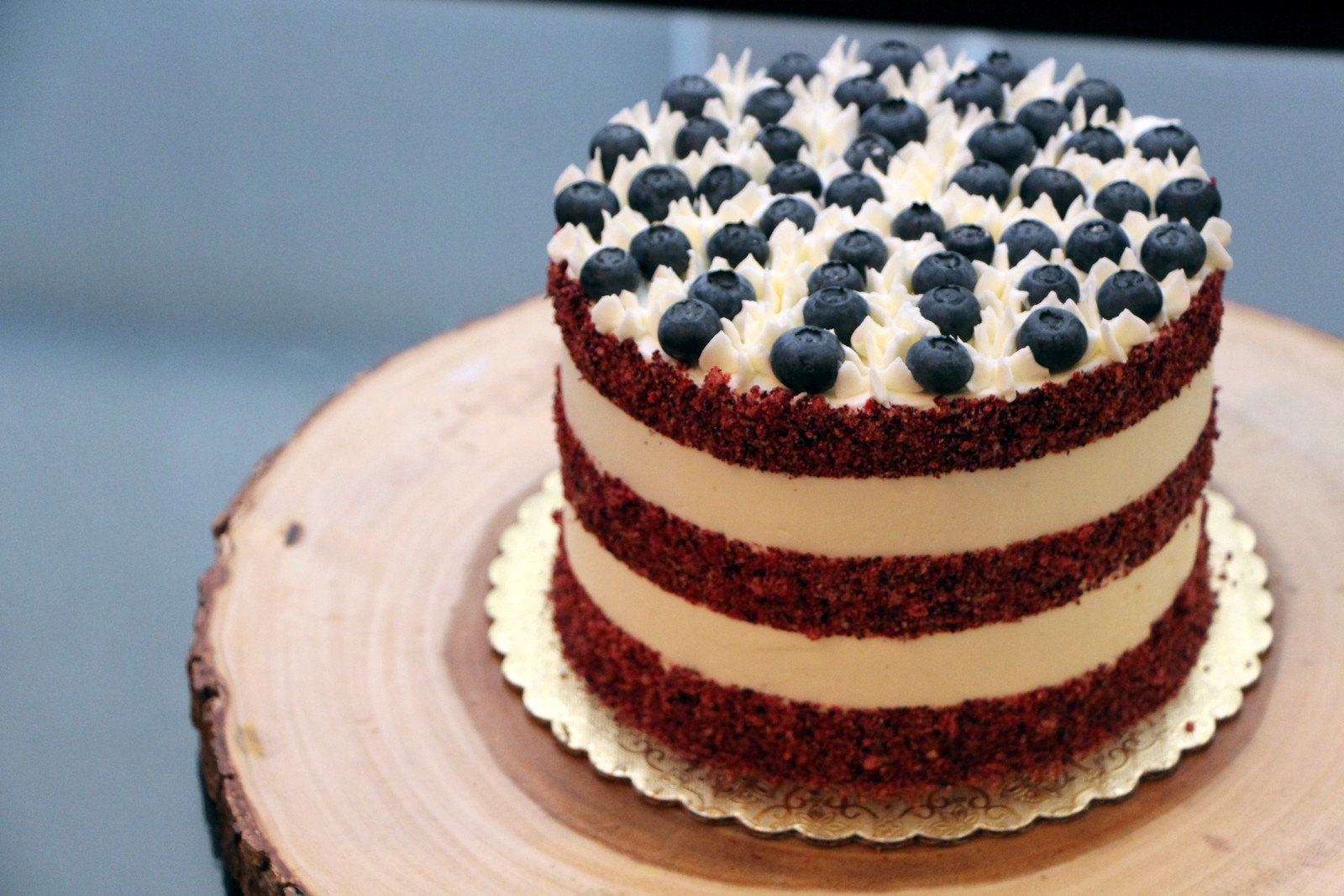 Blueberry Flag Cake